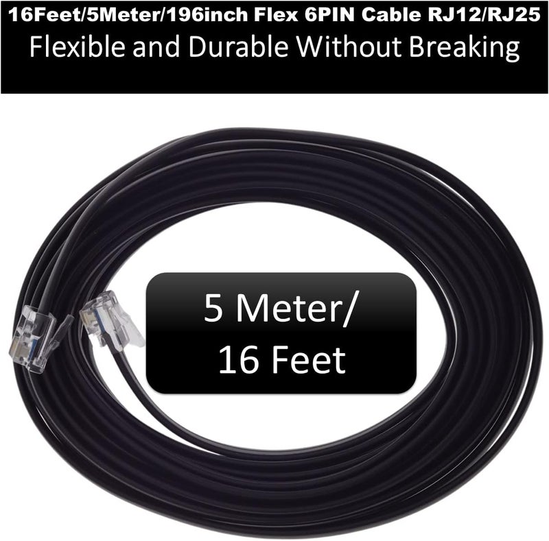 Xtenzi 6Pin Flex Cable XTFC Wire Accessory XT91612 for Amp Remote Bass Knob Compatible with Kicker IX ZX DX ZXM Amplifier - Image 2